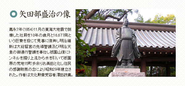 矢田部盛冶の像